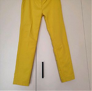 Zara κίτρινο παντελόνι νούμερο 38 πολύ στενη γραμμή κατάλληλο για small και όχι medium