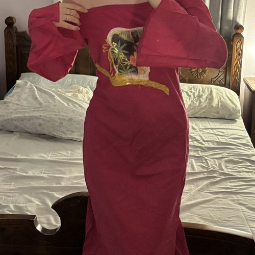 Fornarina Y2K midi dress like new, size M, pink