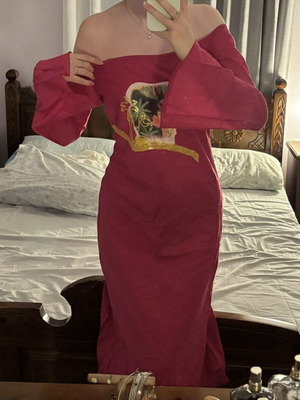 Fornarina Y2K midi dress like new, size M, pink