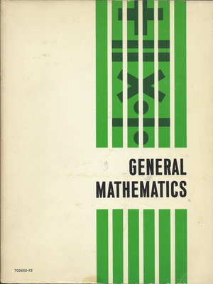 General Mathematics book used, English, Wayne School Chicago