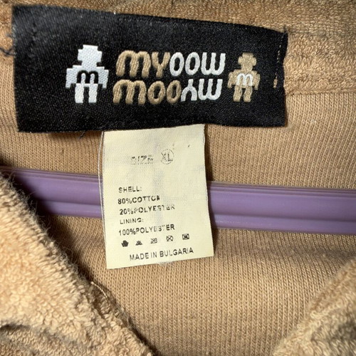 My Moo Beige Women's Crop Zip-Up Sweatshirt used, XL