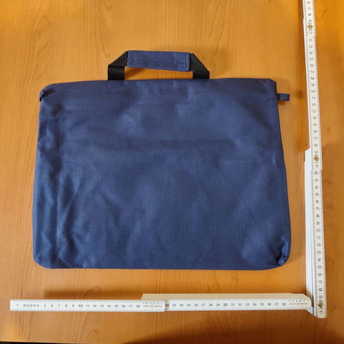 Conference bag new, two-tone blue and navy, 38x28 cm