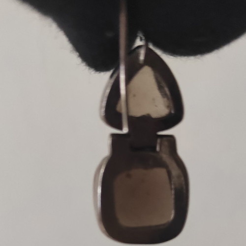 Silver earrings 925 with smoky quartz used