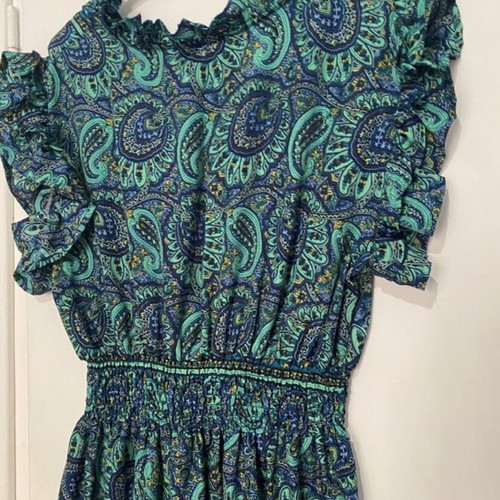 Summer dress new, asymmetrical green, short front long back