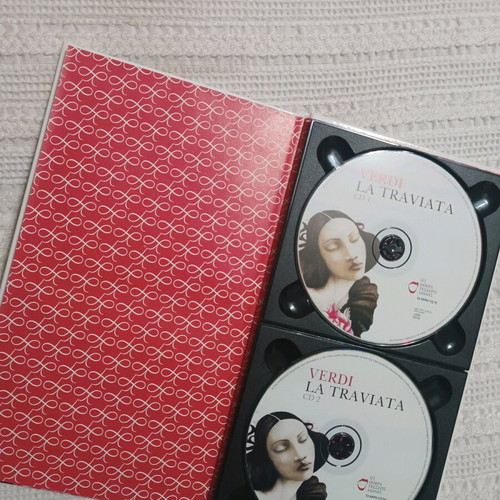 Verdi-La traviata 2CD like new, classical opera with study