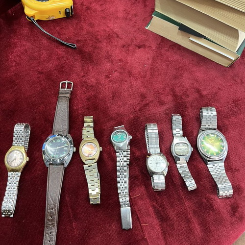 Automatic watches used, set of seven, all functional
