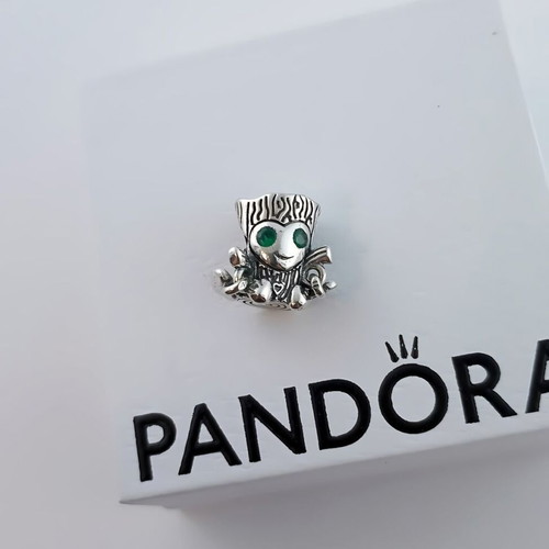 Pandora Forest Monster Charm new, silver and green magical creature