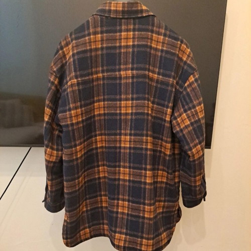 Urban Outfitters plaid jacket, unisex oversized, blue and orange