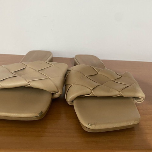 Forebelle flat sandals used, beige, size 37