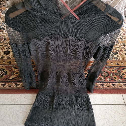 Sheer blouse dress like new, gray mouse color, size S