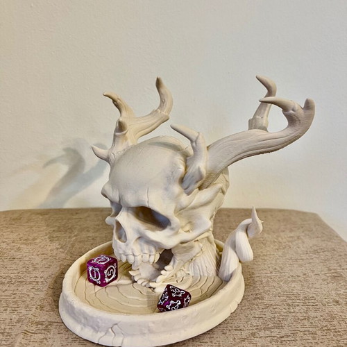 3D printed skull dice tower 16cm new, for dnd/rpg