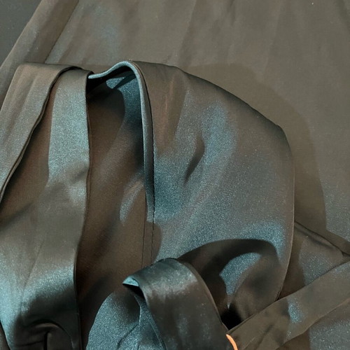 Satin maxi dress new, petrol green, size S