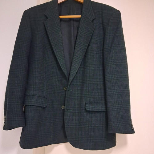 Vintage Armand Thiery men's checked blazer used, wool cashmere, size 52