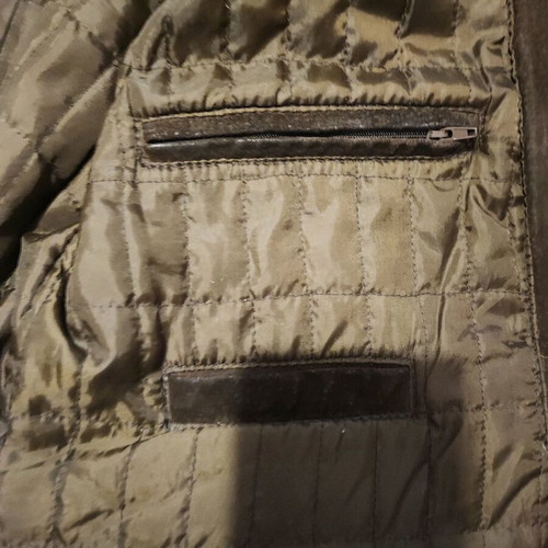 Leather jacket brown suede used, oversized, size L