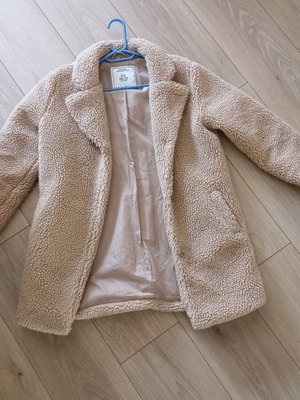 Fur coat like new, size 146-152, beige