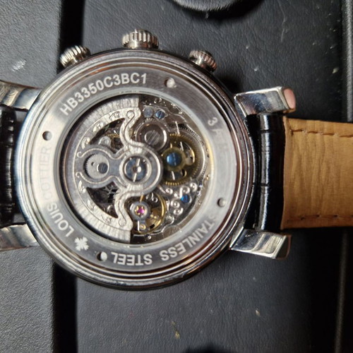 Louis Cottier men's watch new automatic skeleton movement