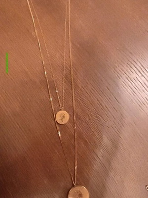 Διπλό γυναικείο κολιέ καινούργιο, χρυσαφί με νομίσματα Australia 1998