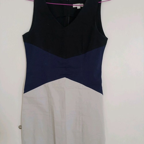 Midi dress like new, summer, size M, black and gray, office wear