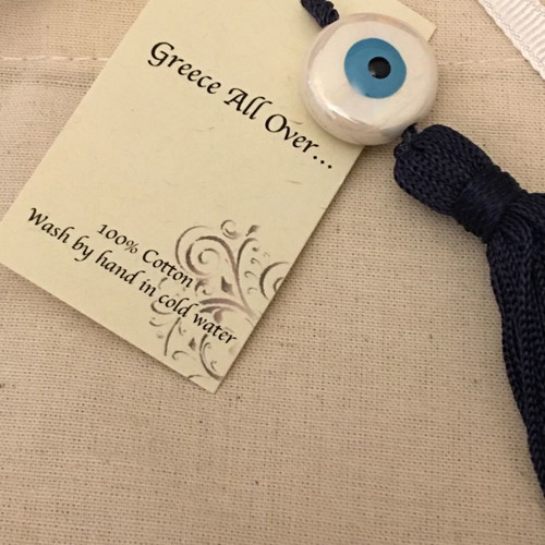 Fabric shoulder bag new 100% cotton with eye design