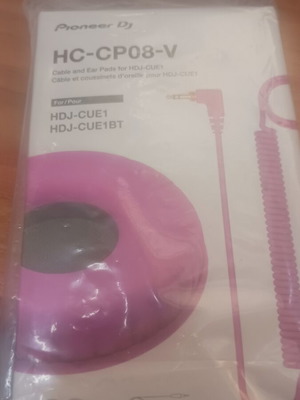 Cable and Ear Pads for HDJ CUE1 Pioneer Pink
