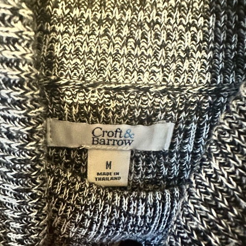 Croft and Barrow turtleneck sweater new, size M, black and gray