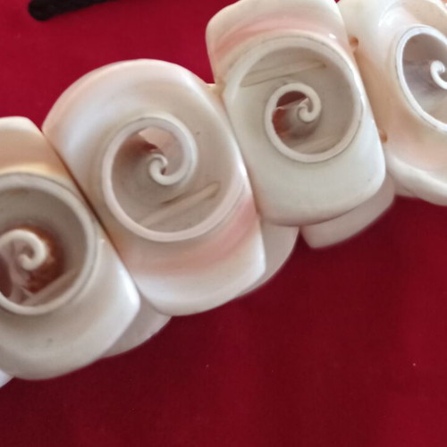 Boho Elastic Bracelet with Natural Shiva Eye Shells like new