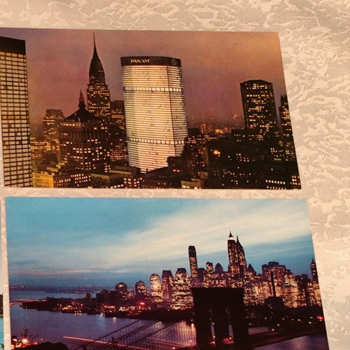 Postcards used, pack of 5, New York vintage 1960