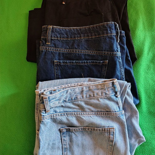 Wide leg jeans Mango, Zara and Pull&Bear pack of 3 used, size 46