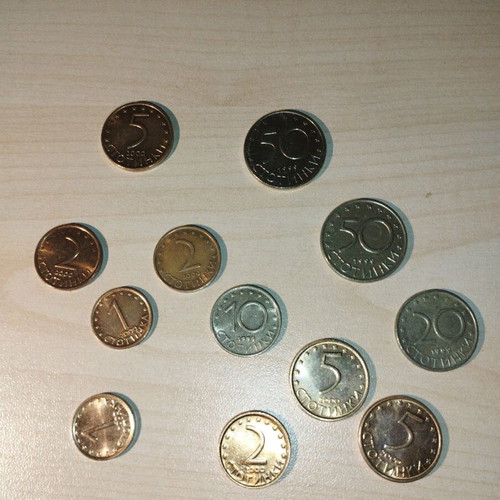 Bulgarian leva pack of 5 coins