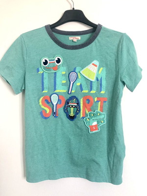 Du Pareil au même Team Sport t-shirt for 12 years old, used, green