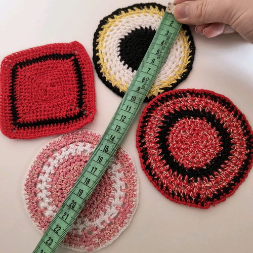 Handmade coasters new, set of 4 pieces