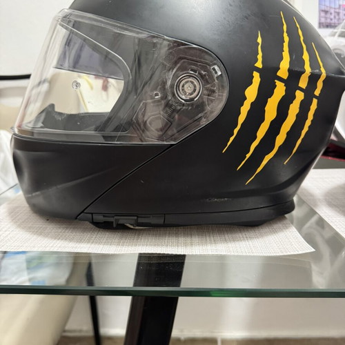 Helmet size L foldable with integrated glasses like new