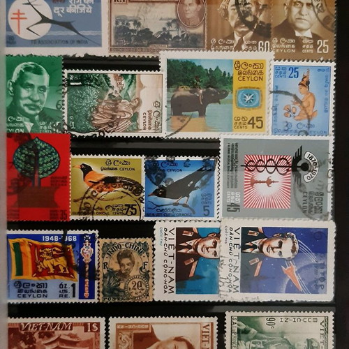 Stamps used from around the world, pack of 12 pages