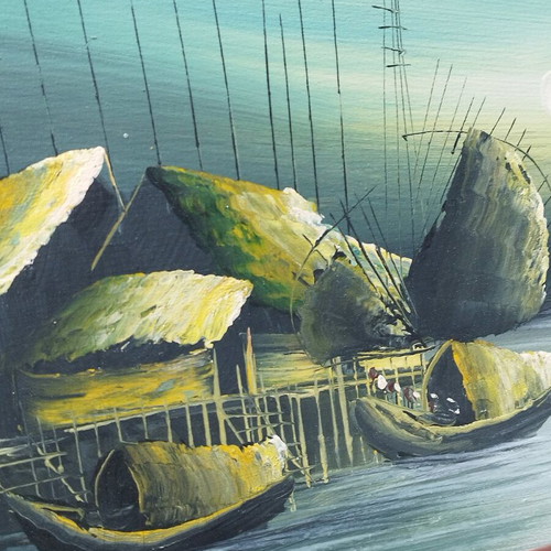 Dutch oil painting on canvas used
