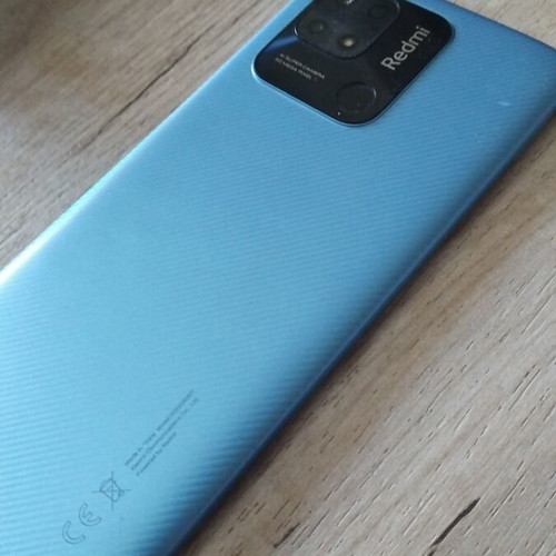 Xiaomi Redmi 10c smartphone used, screen needs replacement, blue, 64GB
