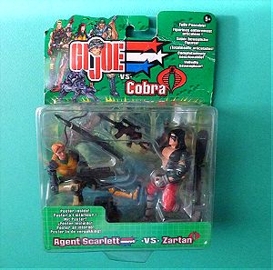 ΦΙΓΟΥΡΑ Hasbro GI Joe Vs Cobra Agent Scarlett VS Zartan 2002 ΣΦΡΑΓΙΣΜΕΝΗ