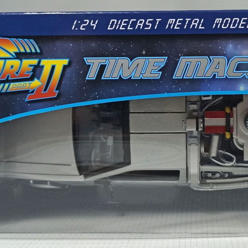 Welly Back to the Future II Time Machine DeLorean Fly Wheel 1:24 Toy Car new