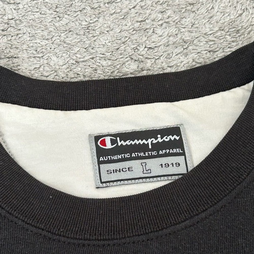 Champion Crewneck Sweatshirt Mens Large Black used