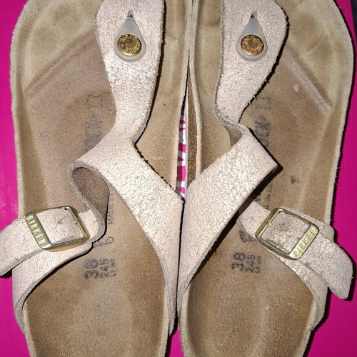 Παπούτσια Birkenstock πέδιλα μέγεθος 38 μεταχειρισμένα, μπεζ