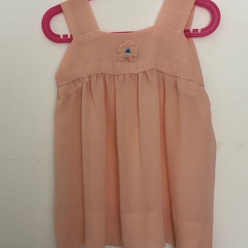 Summer dress like new, size 92-98 cm, beige