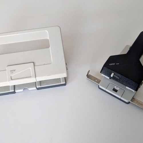 Leitz 5180 and 5132 heavy-duty hole punches used
