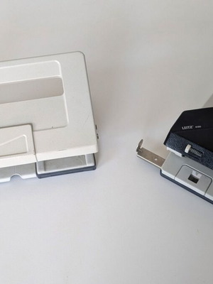 Leitz 5180 and 5132 heavy-duty hole punches used