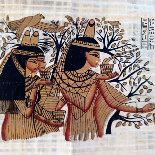 Authentic Egyptian Papyrus handmade, like new, 41x31 cm