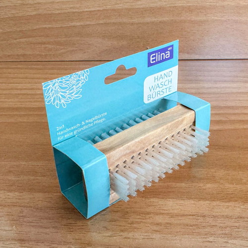 Elina wooden nail brush new, eco-friendly for manicure