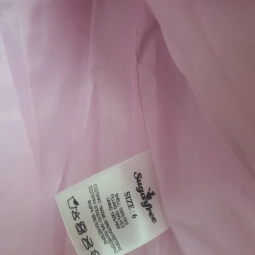 SugarFree sleeveless jacket for 6-year-old, pink, size 122 cm