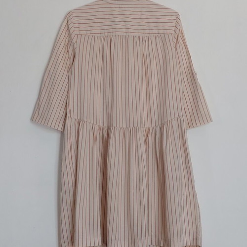 QS by S.Oliver cotton dress, size Large, beige and brown