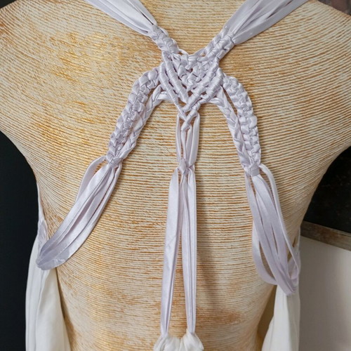 ZigZag backless dress like new, size M, white