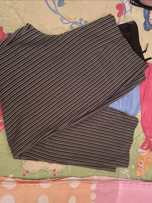 Striped women's pants like new, open leg, plus size XXXL