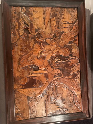 Wooden painting used
