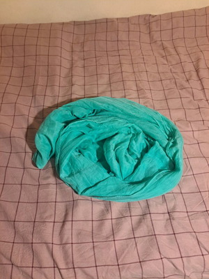 Thin scarf used, mint color